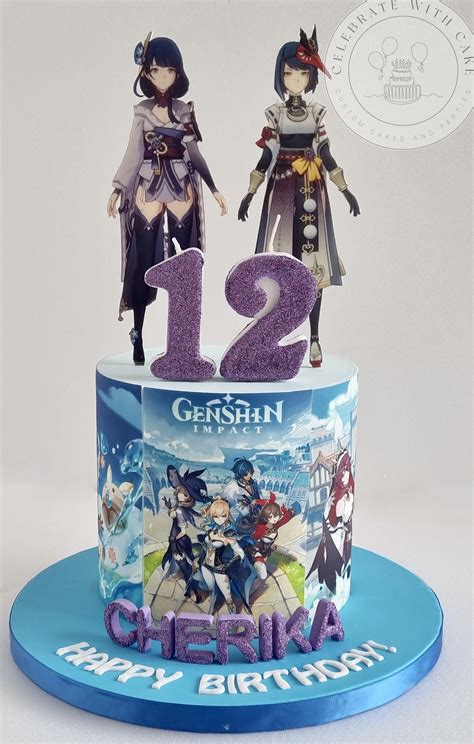 genshin birthday cake